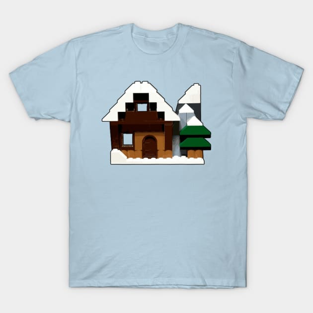 Brick Creations - Winter Cabin T-Shirt by druscilla13